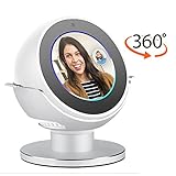 Premium Stand for Echo Spot by &Colors. Convenient 360 Degree Rotation with Smooth Precision Ball Bearings. Stable & Sturdy with Non-Scratch Surface. (SILVER)