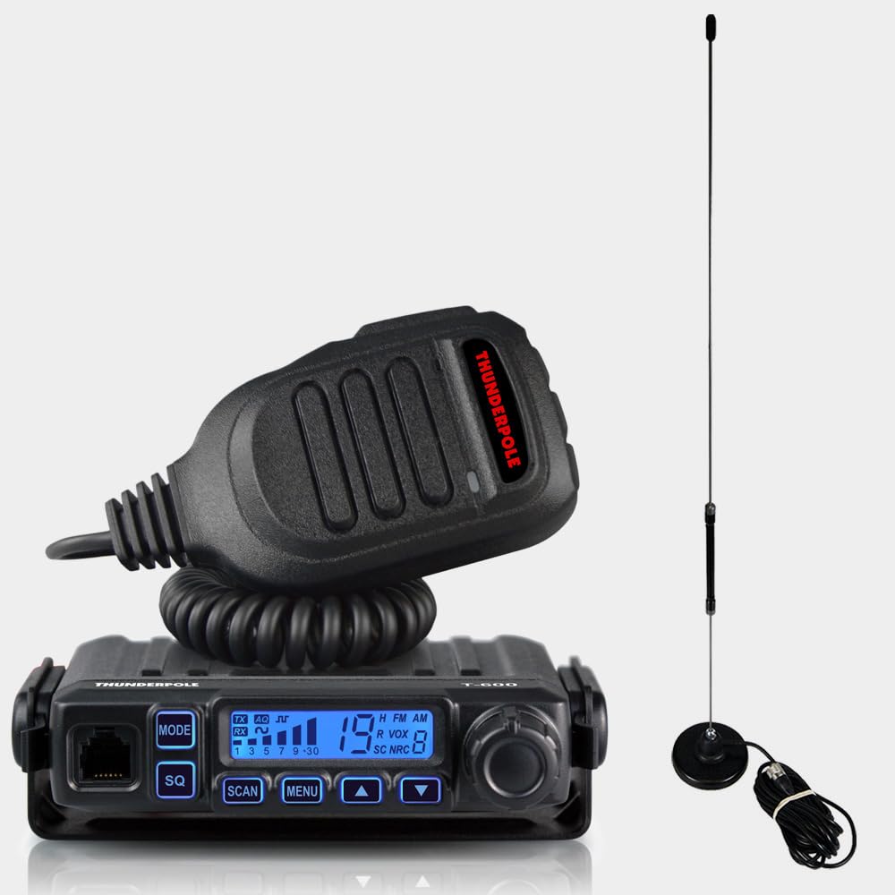 CB Radio Kit | Thunderpole T-600 + Apollo Mag Aerial | 12v AM/FM CB Radio & Antenna Bundle Pack