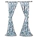 Barefoot Bungalow Cruz Coastal Curtain Panel Set, 84 x 84 inches, White