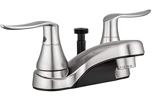 Dura Faucet (DF-PL720LH-SN) RV Bathroom Faucet with Winged Levers and Shower Hose Diverter (Brushed Satin Nickel)