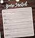 Rustic Invitations and Envelopes (Large Size 5x7) - Wedding - Engagement - Birthday Party - Baby Shower - Any Occasion - Wood and Lights (50 Count)
