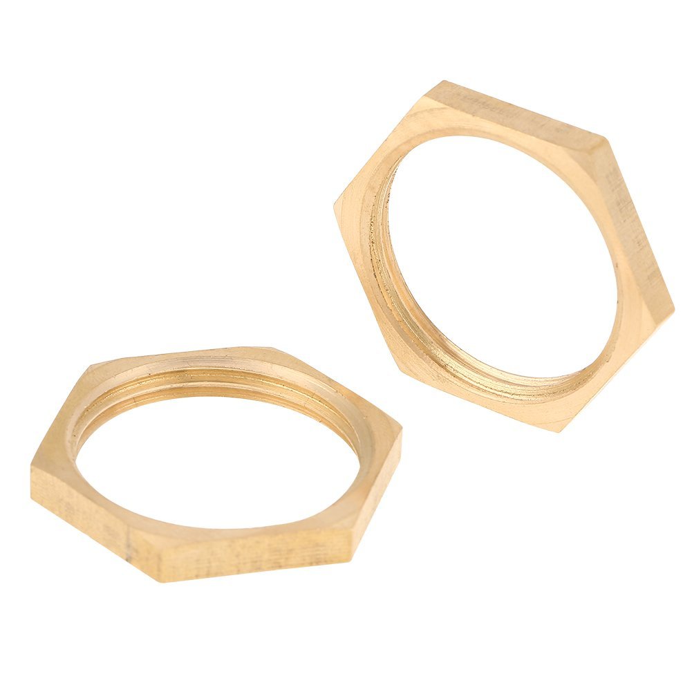 Hex Lock Nuts 40Pcs G1/8 G1/4 G3/8 G1/2 G3/4 G1 Pipe Lock Nut Thread Pipe Fitting Brass Thin Nut