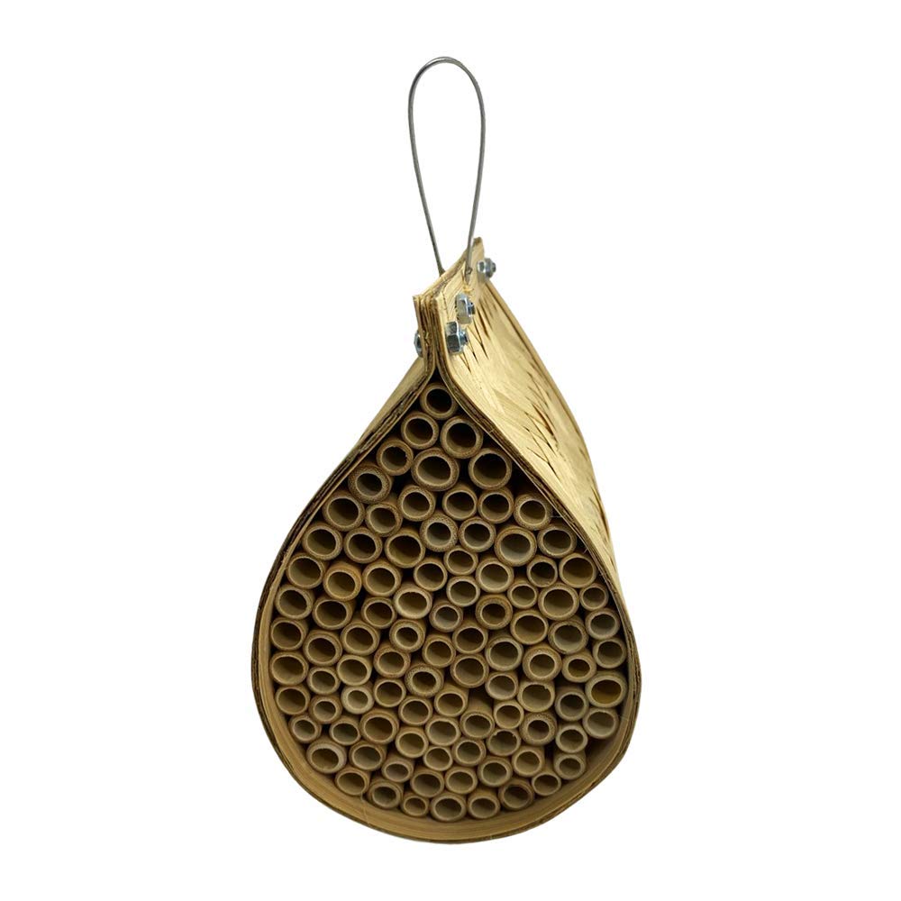 Vie Naturals Bamboo Teardrop Bee House, 15x15x10cm