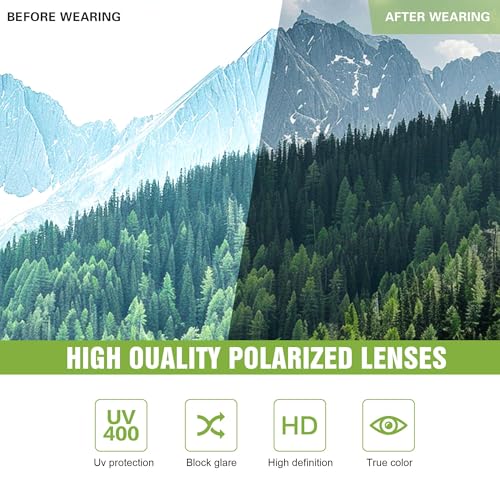 Uniiking® Polarized Sports Sunglasses for Men, Wrap Around UV400 Protection Cycling Glasses, Anti-Glare Men Running Sun Glasses for Riding, Baseball, Fishing, Outdoor (3 Pack)