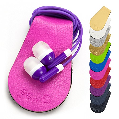 Gwee - Sport Guppy, Magnetic Headphone Cable Storage Clip, Secure Headphone Cords During Workouts, Screen Cleaner & Sunglass Holder, Earbuds not Included, Pink 2-Pack