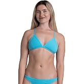 JOLYN Triangle Tie-Back Athletic Bikini Top for Competitive Swimming, Lifeguarding, Coverage Women's Swimsuit Top