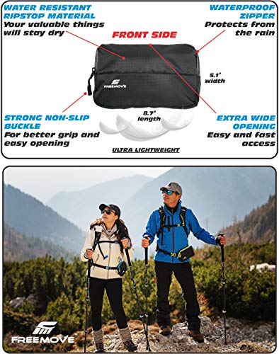 External Detachable Pocket for Backpacks and Waist Belts. Durable, Lightweight and Water-resistant Great for Hiking, Running, Jogging, Cycling, Biking, Skiing, Water Sports, Rave Festival, Traveling