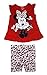 Disney Minnie Mouse Girl Ruffle Sleeve T Shirt & Capri Short Outfit - Red White