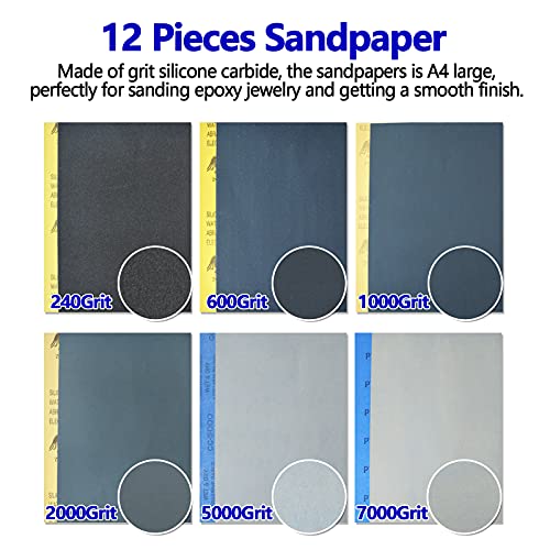 Sandpaper Block Xiniy 23 Pcs Resin Casting Tools Set, Epoxy Resin