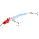 Yo-Zuri Crystal 3D Minnow Sinking Lure, Red Head, 5-1/4-Inch