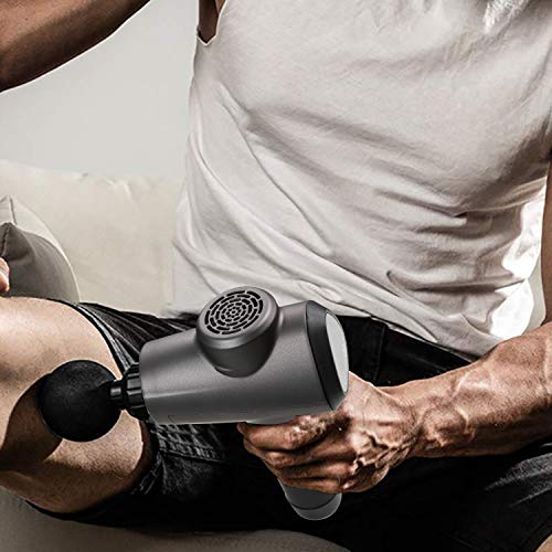 MASWATER Massage Gun Multifunctional Massage Gun Percussion Massager Quiet Portable Handheld Deep Muscle Massager 20 Speeds Helps Relieve Muscle Soreness and Stiffness Personal Massage Device (Black)