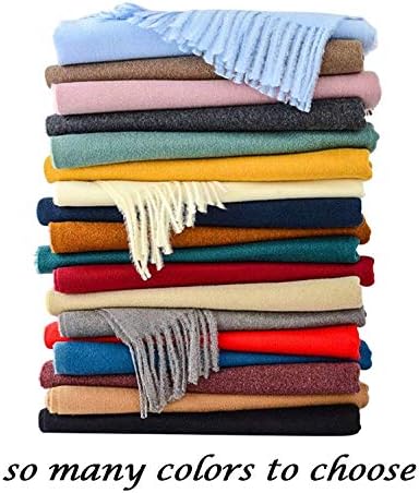 Cashmere Feel Soft Pashmina Style Scarves & Wraps -Super Smooth - Tassel Finishing 78"x27"