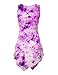 Lock and Love LL WT1065 Womens Sleeveless Tie-Dye Tunic Tank Top XL White_Purple