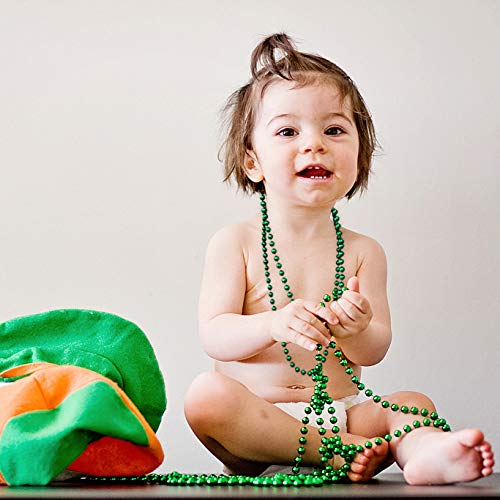 ZALALOVA 18Pcs St Patrick's Day Shamrock Beads Necklace with Green Shot Glass for Kids Women Men Holiday Festive Costumes Party Games Favor Supplies (2 Types) - Thumbnail 6