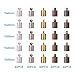 PH PandaHall 200PCS 5 Color Brass Leather Ends Cord Glue in Barrel End Caps, Leather Cord Finding Kit for Kumihimo Jewelry and Tassel Making, 5.5mm