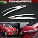 2pcs ABS Chrome Rearview Side Mirror Cover Trim Strip Emblems For Mazda CX5 CX-5 2015 2016 2017 2018 ( Not fit for 2017 Mazda CX5 GT Modal )