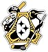 Citizen Pride Pittsburgh-Three Rivers Roar Sports Fan Crest, sticker decal die cut vinyl, 4.1x4.5, Made in USA