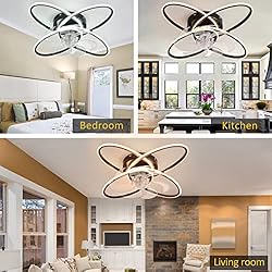 WWahuayuan Modern Ceiling Fan with Lights Remote