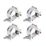 GBGS 4 Pack O Clamp 2 Inch Lighting Mount for Stage Lighting Moving Head Light Par Light Spotlight Aluminum Alloy Finish 220lbs