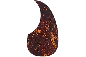 Milisten Coffee Tortoise Guitar Pickguard Self Adhesive Electric Guitar Pick Guard Scratch Plate for Guitar Replacement Parts 128MM