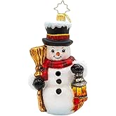 Christopher Radko Hand-Crafted European Glass Christmas Tree Decorative Ornament, Holiday Radiance Snowman