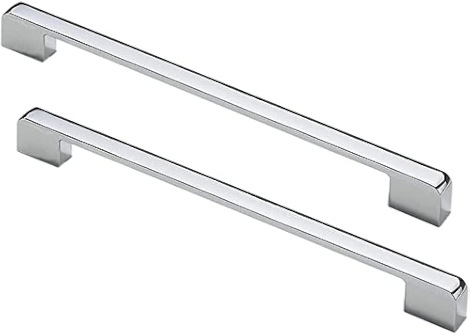 5pcs Door Handles 224mm Hole Center Bright Chrome American Style Zinc Alloy Drawer Cupboard Wardrobe Door Handle Kitchen Hardware Cabinet Pulls