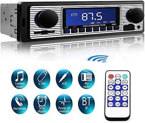 Bluetooth付きカーステレオ 海外並行輸入正規品 Usb Sd Auxポート付きカーラジオ ワイヤレスリモコン付きハンズフリー通話 カーオーディオfmラジオ デジタルmp3プレーヤー