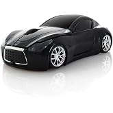 ECOiNVA Wireless Sports Car Mouse Desktop Laptop Computer Optical Mouse Mice AAA Battery Nano USB 2.4GHz Gaming Mouse (Black)