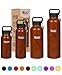 Healthy Human Stainless Steel Water Bottle | Double Walled Vacuum Insulated Water Thermos for Adults | Eco-Friendly Travel Bottles with Leak Proof Lid (Harvest Maple, 21oz/ 621ML)