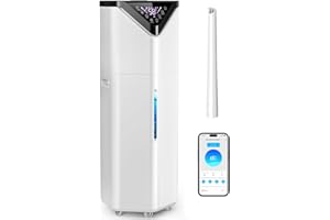 AERZY 5Gal Smart Humidifier Large Room up to 2800ft², 1000mL/h, APP & Remote Control, 180° Auto Rotating Nozzle, 24H Timer, 60H Supersized Cool Mist Humidifiers for Whole House Home Bedroom Office Plants