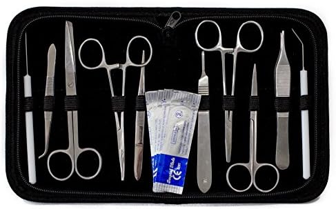 15 Pcs Advanced Biology Lab Anatomy Student Dissection Kit Set for Frogs Animals etc