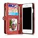 MOONORN iPhone 7 Plus/iPhone 8 Plus Wallet Case - Detachable Leather Phone Wallet Magnetic Flip Case Shockproof Cell Phone Case with Credit Card Slots (Red)