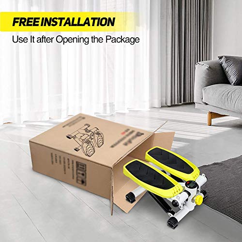 KENL-Stepper-Stair-Fitness-Women-ManMini-Stepper-Fitness-Cardio-Exercise-TrainerHeight-Adjustable-Stepper-Twisting-MachineStepper-Exercises-Equipment-LCD-MonitorRed