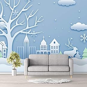 Wall Murals for Bedroom Snowflakes Large Removable Wallpaper Peel and Stick Wall Stickers - 66x96 inches
