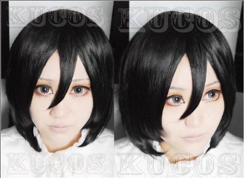 Shingeki No Kyojin /Attack on Titan Mikasa Ackerman Black Cosplay Wig