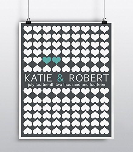 Wedding Guestbook - Heart Guestbook Alternative Wall Art - Wedding Decoration - Personalized Wall Art