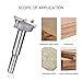 Xilko 5Pcs 15-35mm Tungsten Steel Woodworking Forstner Drill Bits Set Carbide Wood Drilling Rotary Boring Hole Round Shank Cutting Tools