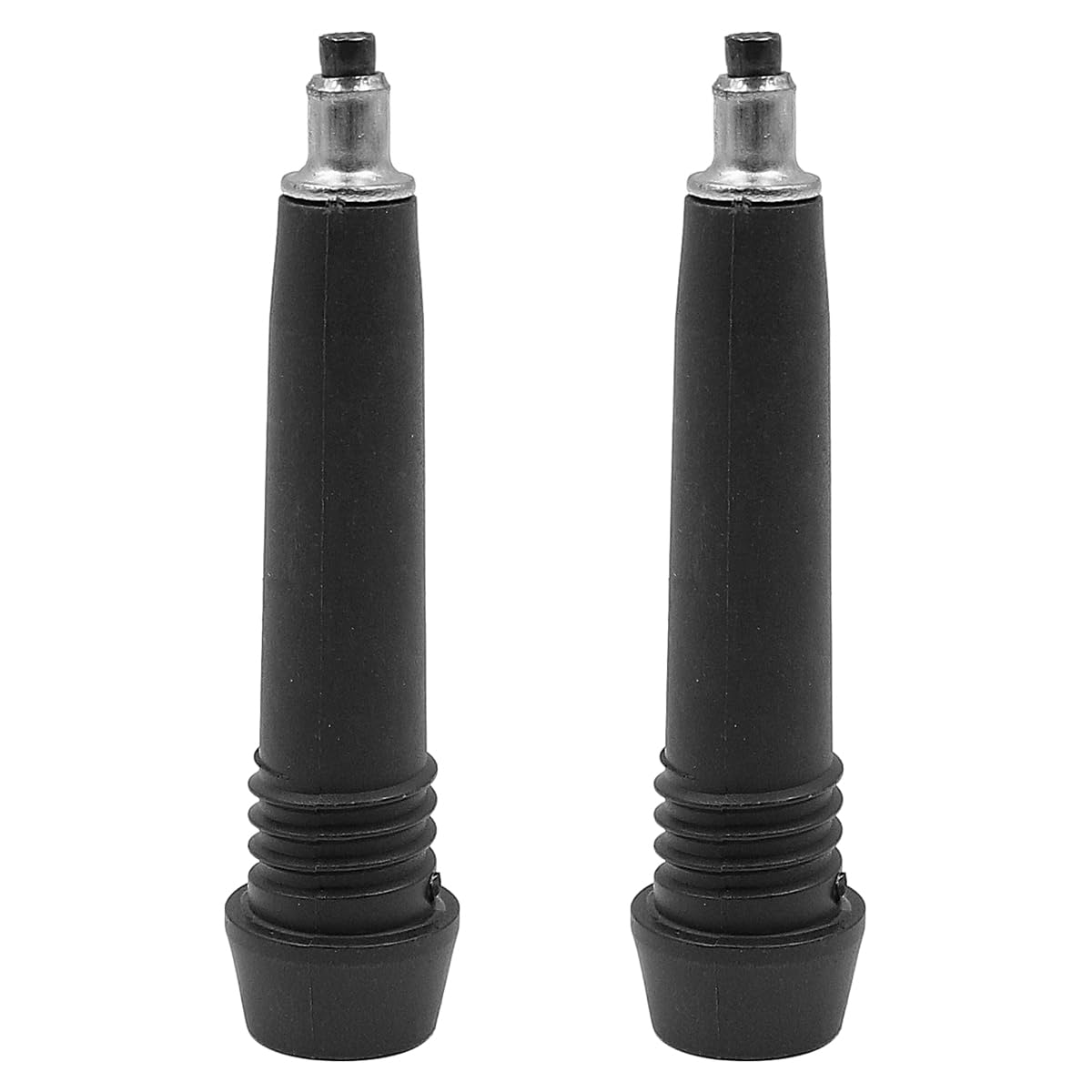 ZONADAH Black Trekking Pole Tips (2 Pack) - Tungsten Carbide & Rubber - Walking Stick Tips - Universal Fit