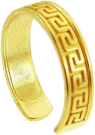 Yellow Gold Greek Key Toe Ring