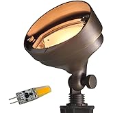 COLOER Die-cast Brass LED Landscape Flood Lights Outdoor, 2W 9-17 Volt Low Voltage Wall Wash Lighting, Outdoor Floodlight for