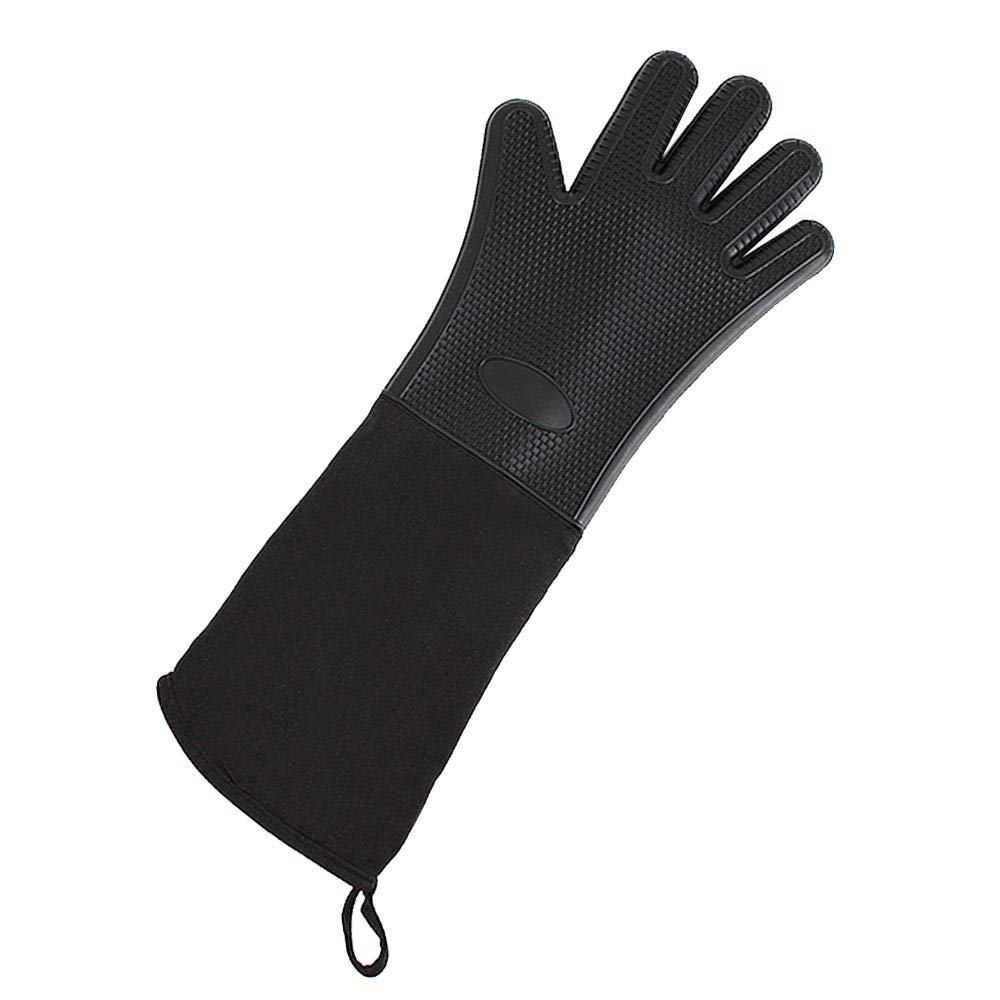 Millya Silicone Professional Heat Resistant Oven Mitts Extra Long Non-slip Kitchen Glove — image 1