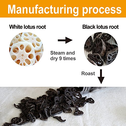 [GNTea] Korea tea, Black Lotus Root Tea(bulk) 0.53oz, new fresh, comfortable mind and body, Cleansing the blood, Handmade Roasting and Cutting, 9 times dried and steamed - Thumbnail 2