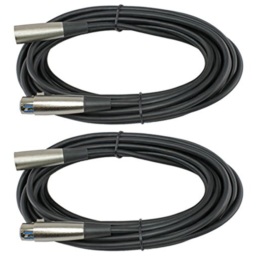 ZaZaTool - 2 PACK 25 ft XLR Cables FOR JBL EON MACKIE powered speakers monitors