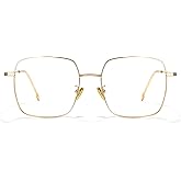 Cyxus Blue Light Glasses Men Woman, Wire Metal Frame, Reduce Eye Strain Anti-Migraine for Computer Office Study 8090