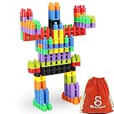 SHAWE 100 PC Interlocking Building Set -Fine Motor Skills- Children Imaginations Run Wild -Build Unlimited Shapes -Safe Kids Material