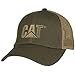 Cat Olive Green Cap w/Tan Overlay