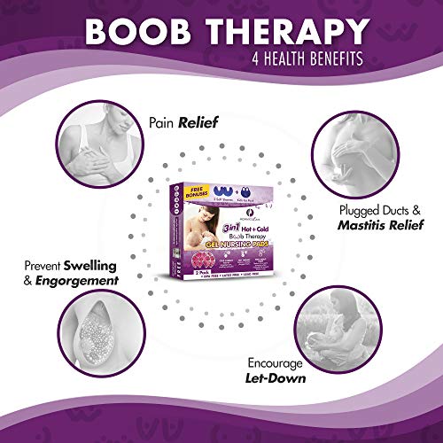 Breast Therapy Gel Pads for Breastfeeding Relief + Kids Ice Pack. Hot