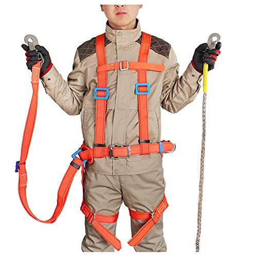 XBSXP Baugeschirr, Dachschutzgurt Absturzsicherung Ganzkörpersicherheitsgurt Universal, für Industrie, BAU, Luftarbeiten…