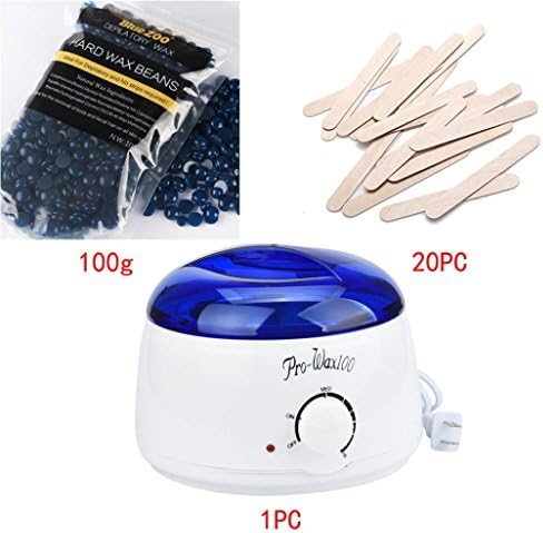 Wax Warmer, UTONG Hair Removal Bean Wiping Sticks Hot Wax Warmer Heater Pot Depilatory Set (A)