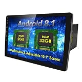10.1" Android 8.1 2GB 32GB Double Din Car Stereo Radio with Bluetooth, GPS Navigation - Support Fastboot, WiFi, USB, MirrorLink, Backup Camera, AUX, Subwoofer, OBD2, Dash Cam